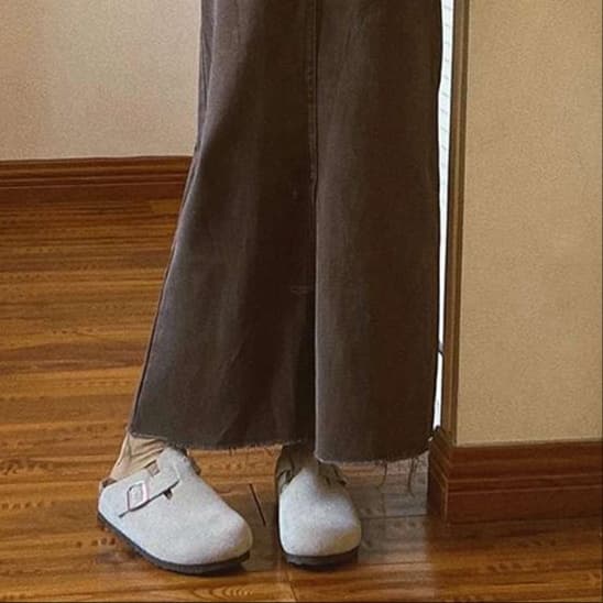 30代ファッション ウルトラワイドデニムロングスカート