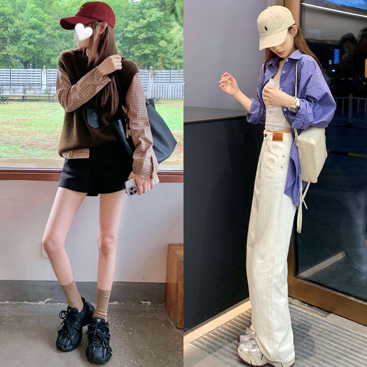 30代ファッション  スポーティーな厚底スニーカー