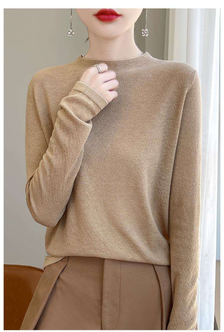 30代ファッション 上品な質感のシンプルニット