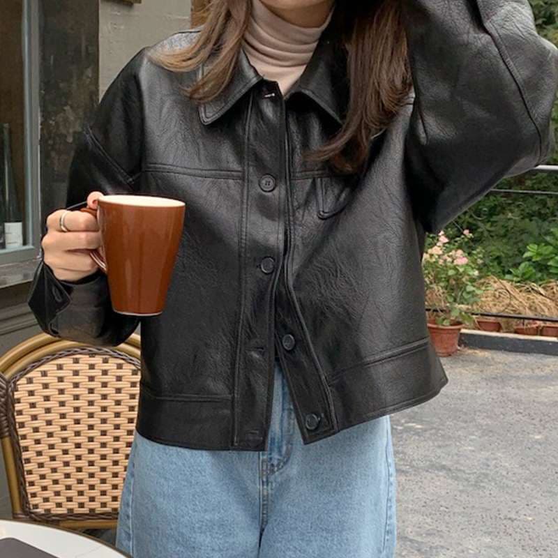 30代ファッション 上質レザージャケット