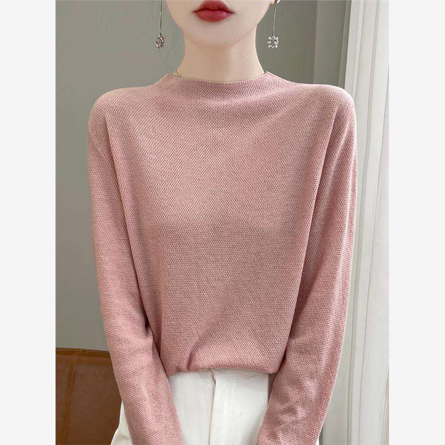 30代ファッション 上品な質感のシンプルニット