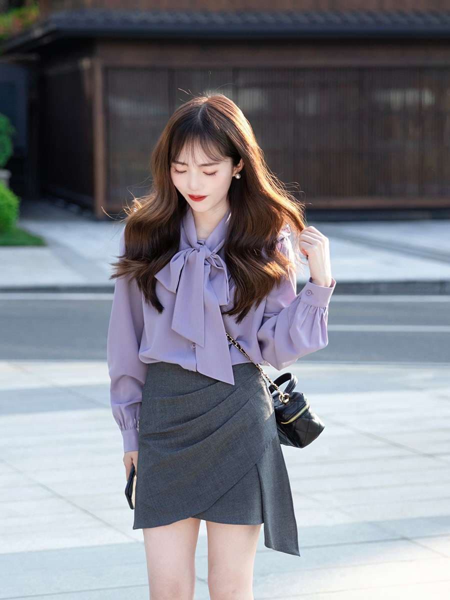 30代ファッション お嬢様風セットアップ