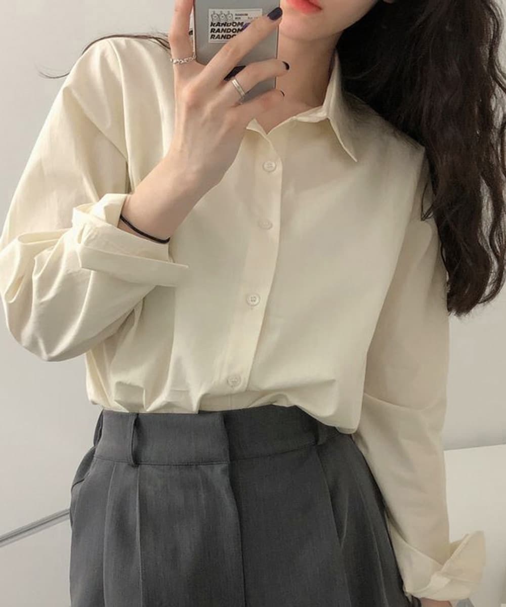 30代ファッション きれいめ薄手シャツブラウス 長袖レディース