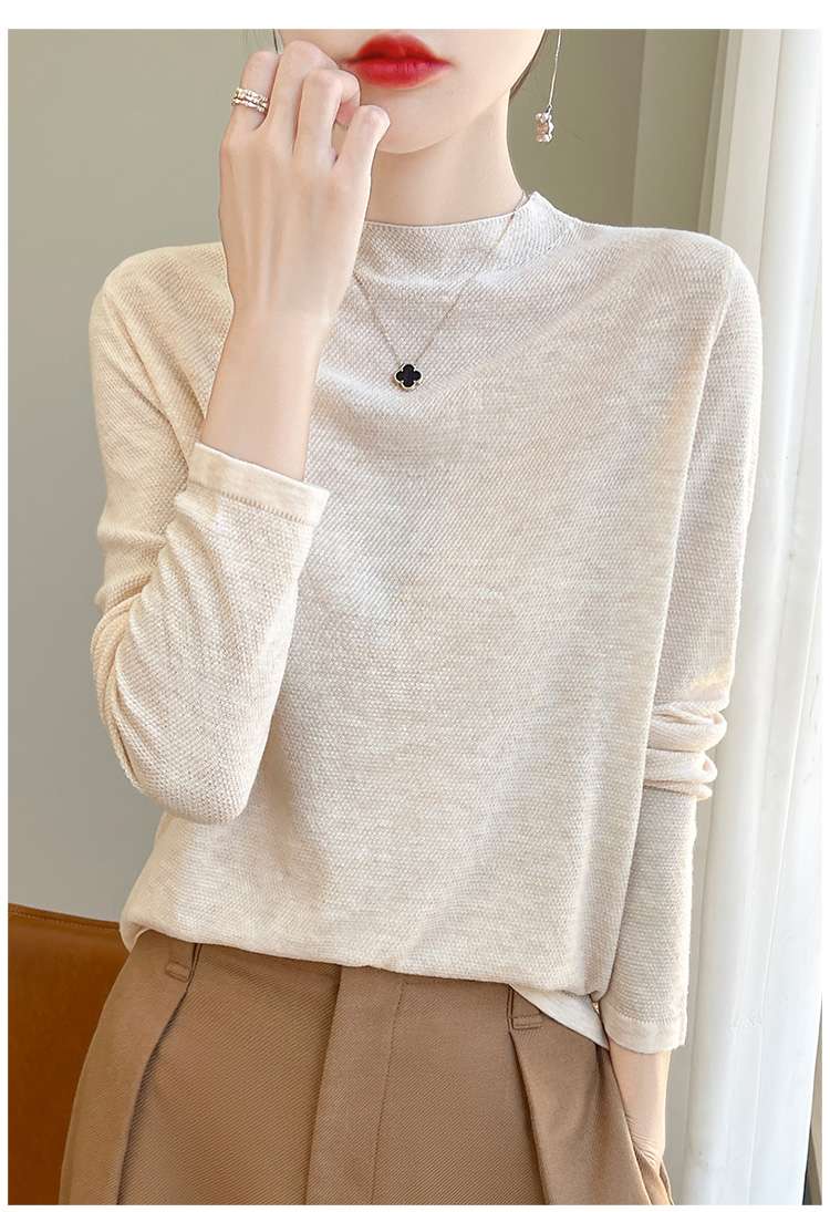 30代ファッション 上品な質感のシンプルニット