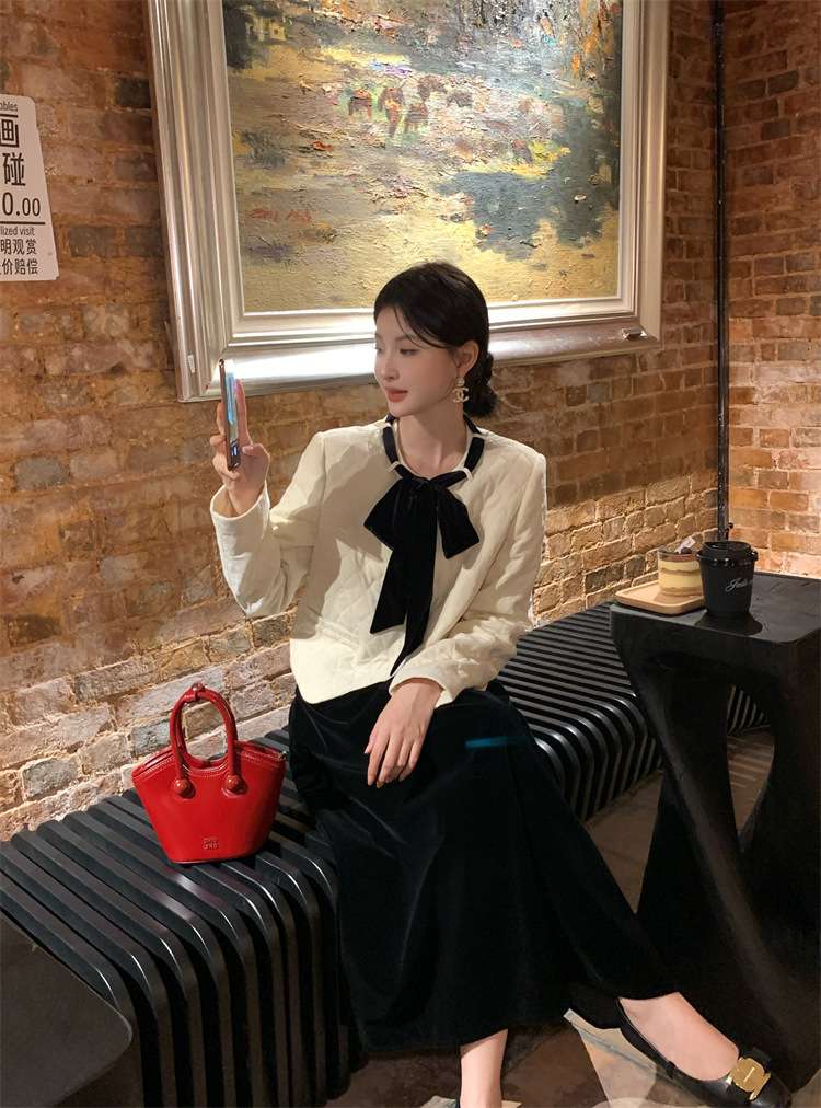 30代ファッション ロングフレアスカート