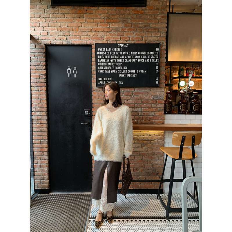 30代ファッション レースペチコートレイヤードスリットスカート