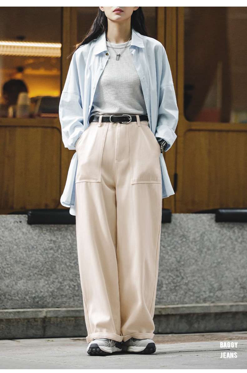 30代ファッション ゆったりワイドパンツ