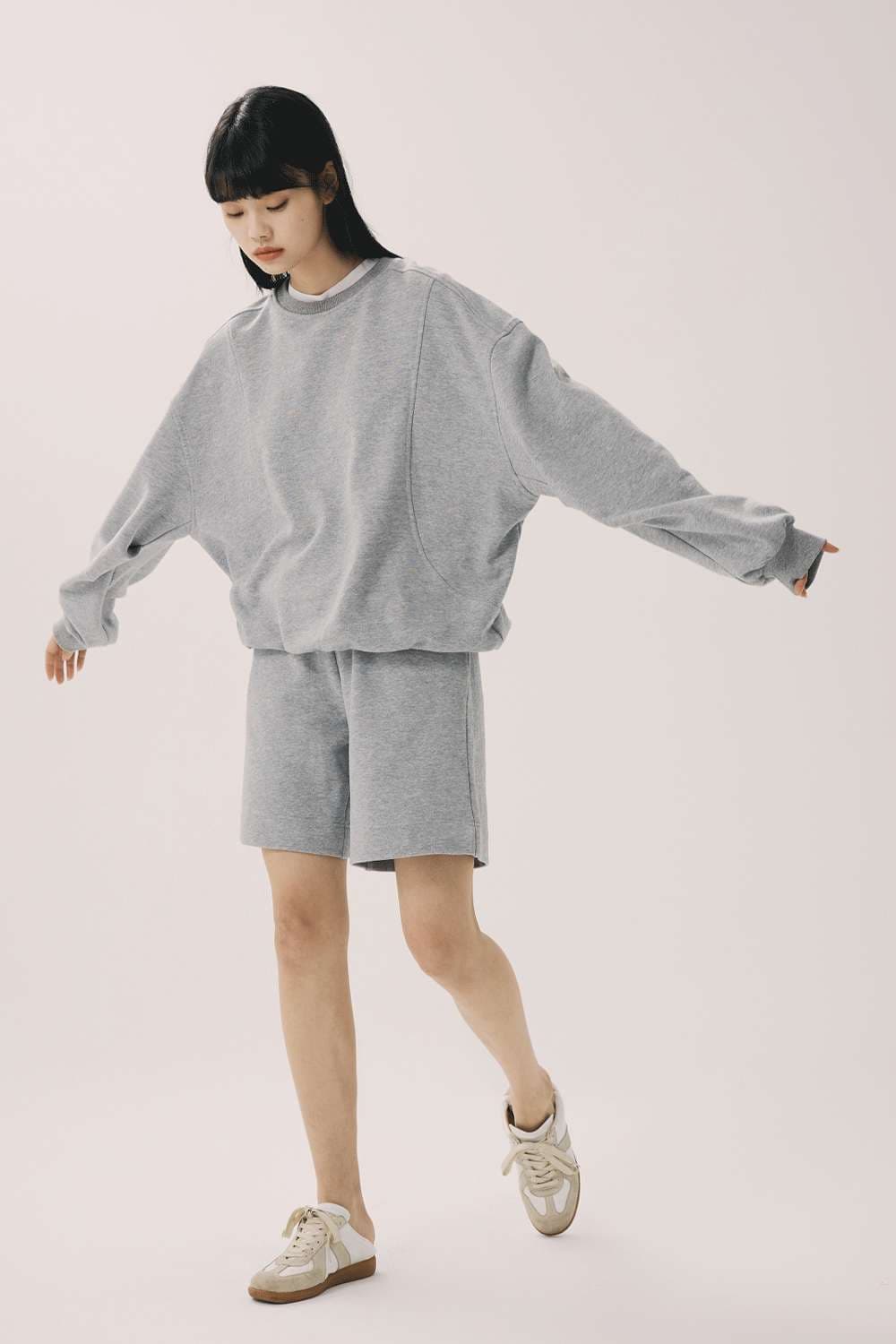 30代ファッション オーバーサイズスウェットセット