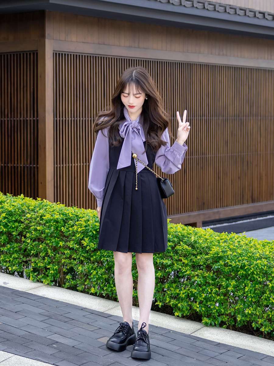 30代ファッション お嬢様風セットアップ