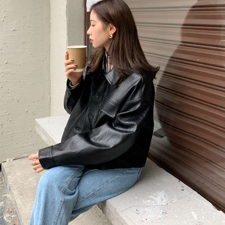30代ファッション 上質レザージャケット