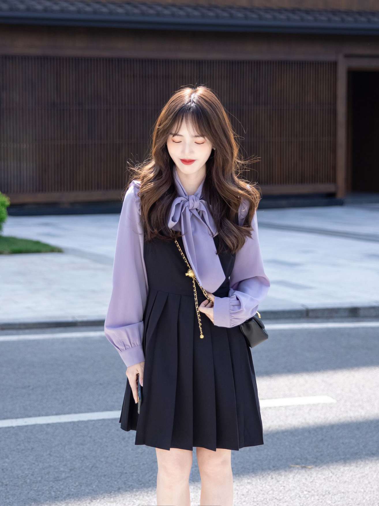 30代ファッション お嬢様風セットアップ