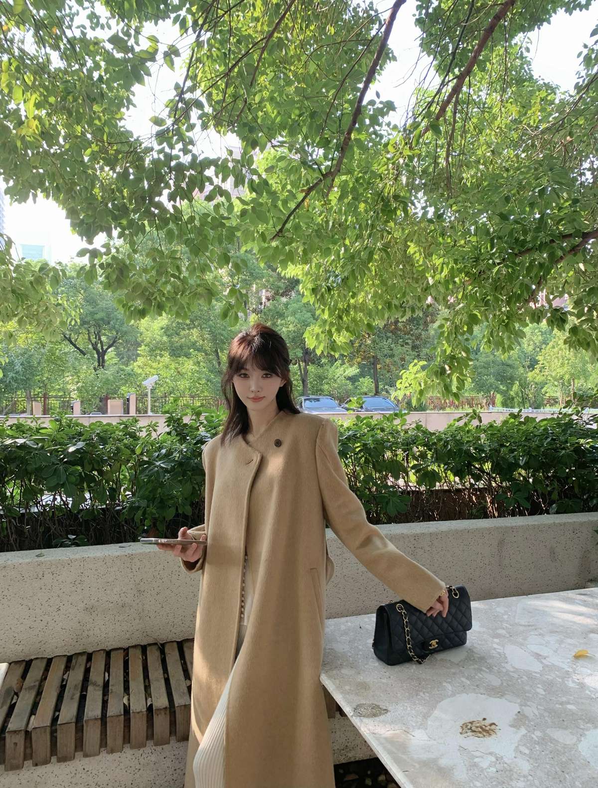 30代ファッション ウール混シティコート