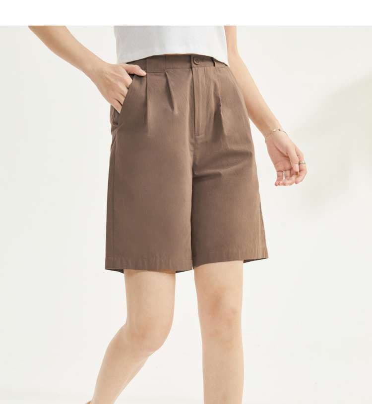 30代ファッション リラックスワイドショートパンツ