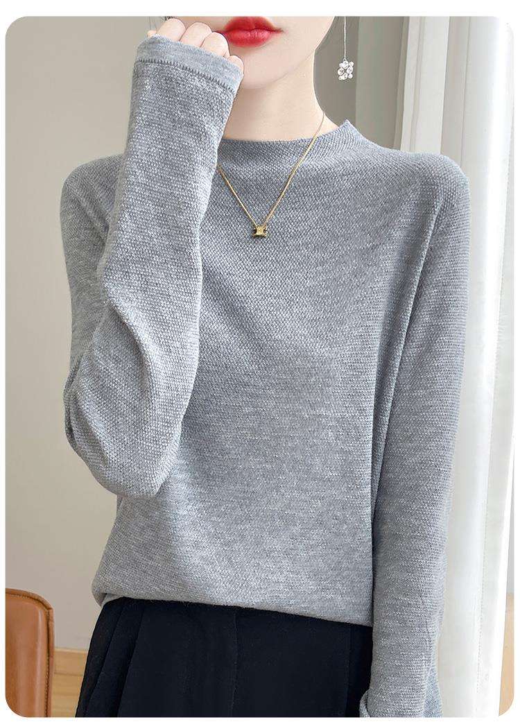 30代ファッション 上品な質感のシンプルニット