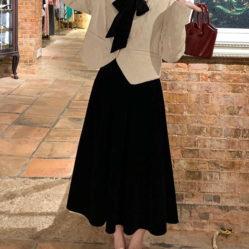 30代ファッション ロングフレアスカート