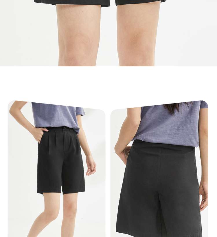 30代ファッション リラックスワイドショートパンツ