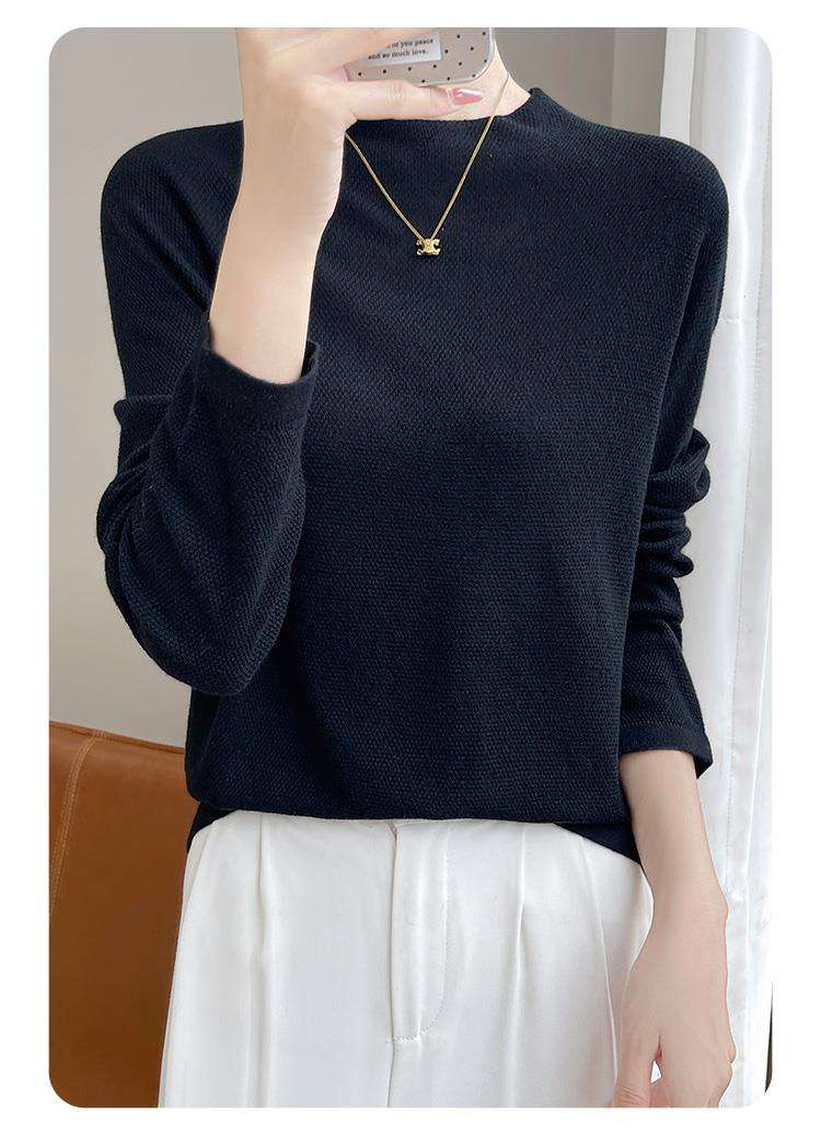 30代ファッション 上品な質感のシンプルニット