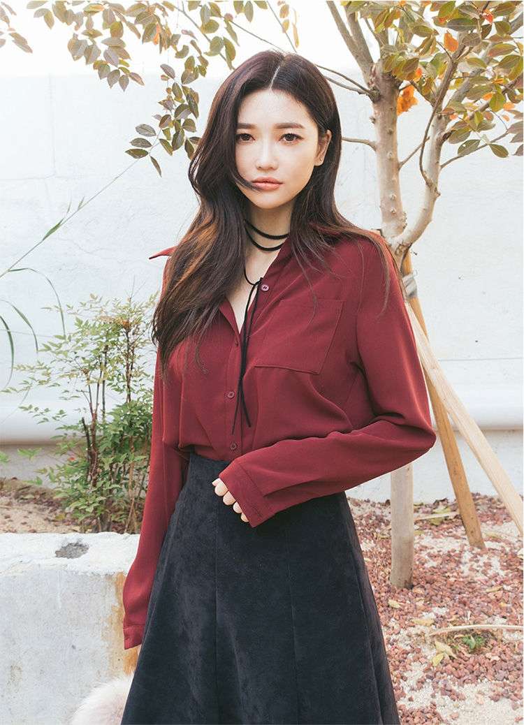 30代ファッション シルエット美人の大人カジュアルシャツ