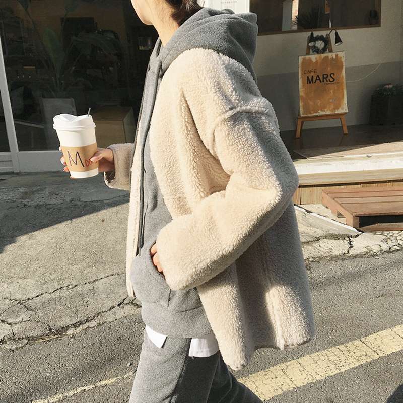 30代ファッション  モコモコボアフリースオーバーサイズコート