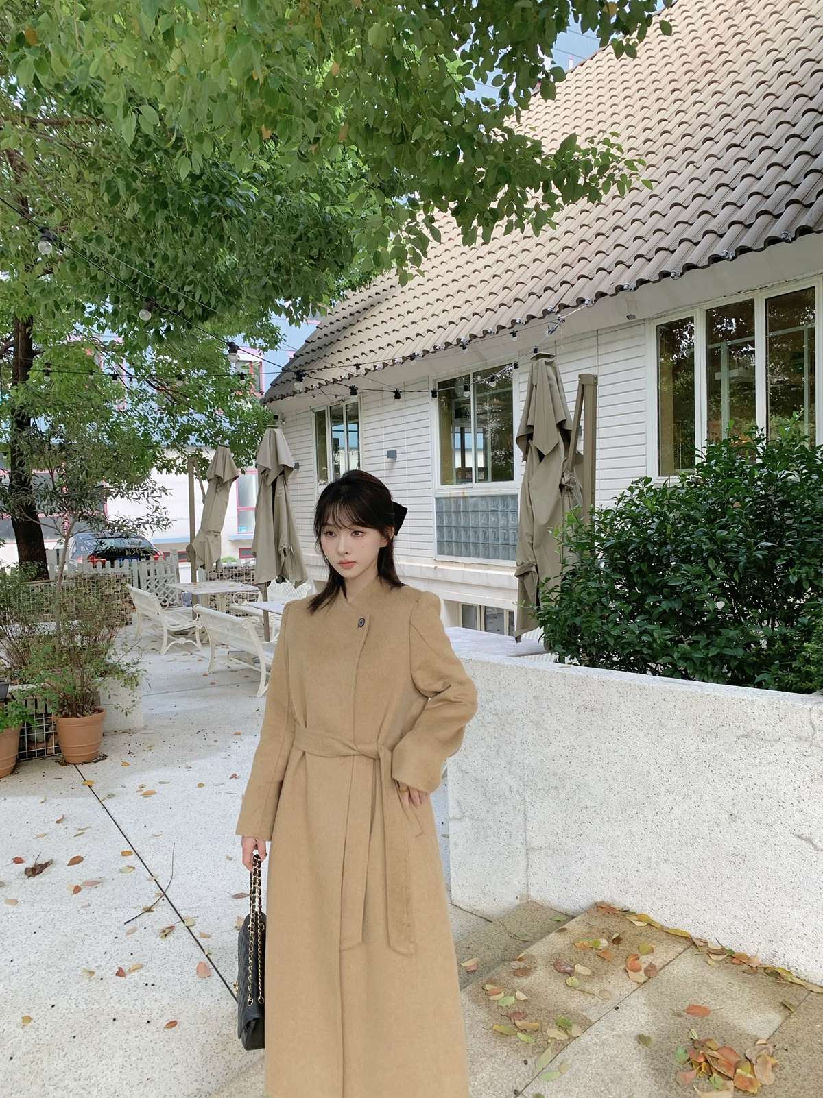 30代ファッション ウール混シティコート