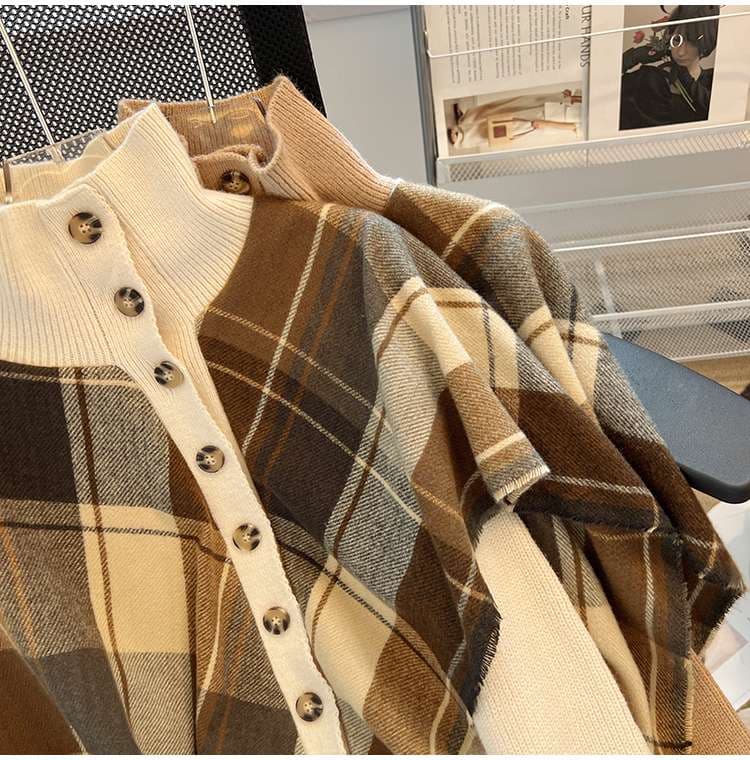 30代ファッション 秋冬の定番タートルポンチョ