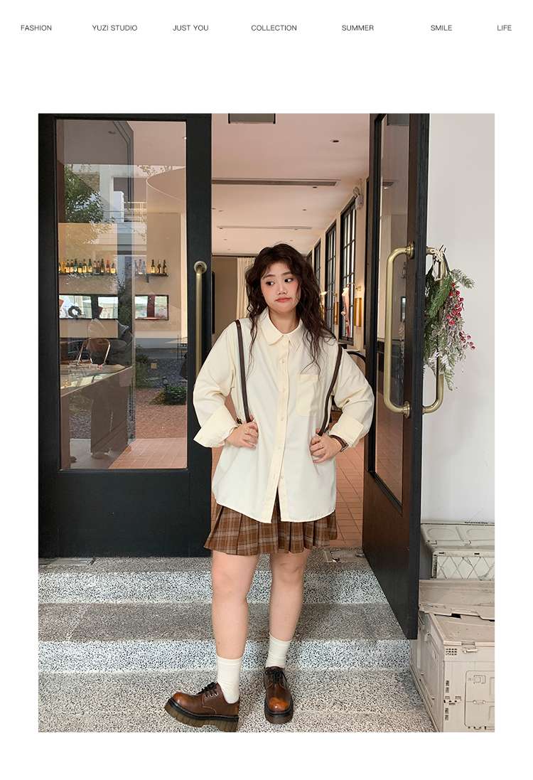 30代ファッション オーバーサイズシャツブラウス