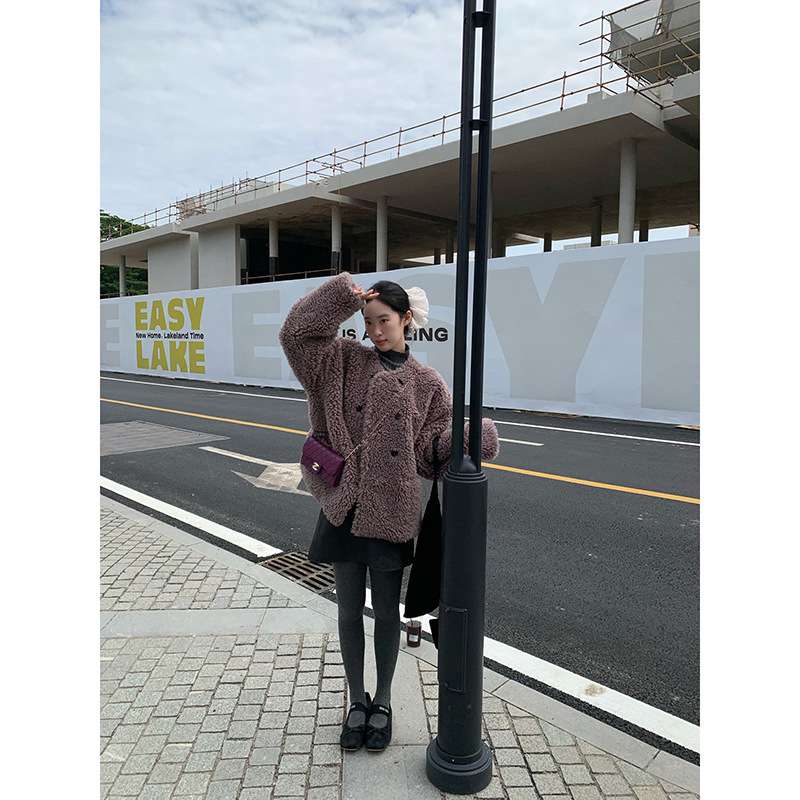30代ファッション ふわもこボアジャケット