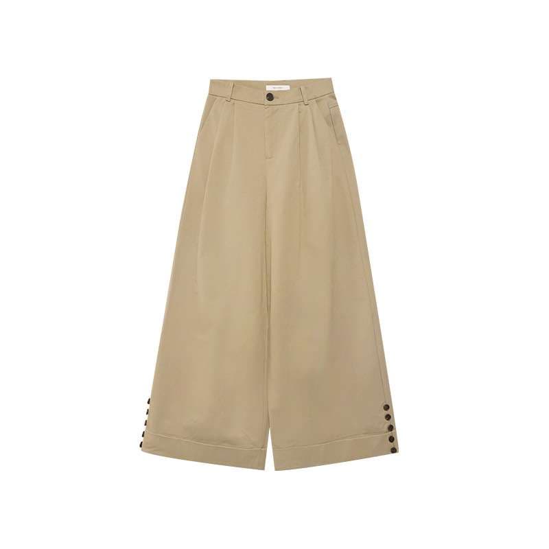 30代ファッション ワイドシルエットロングパンツ