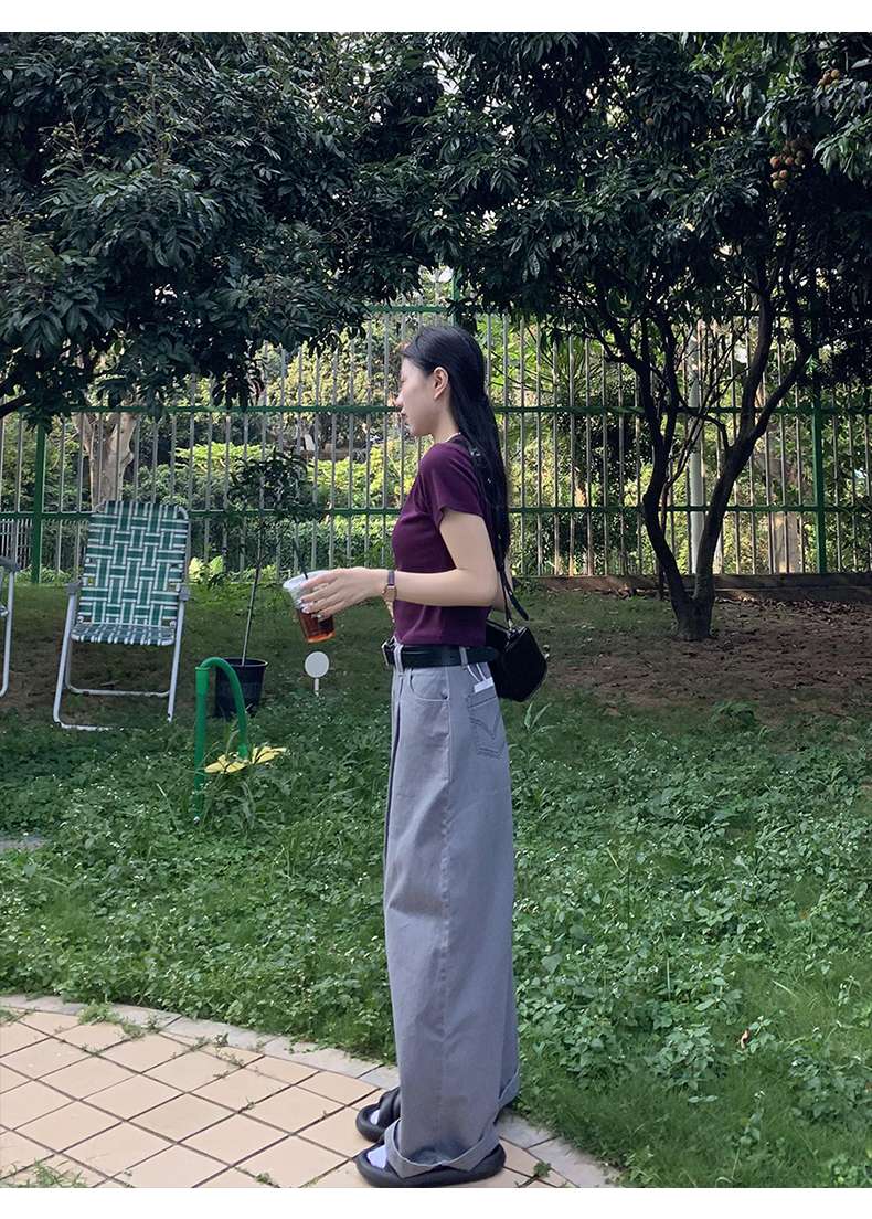 30代ファッション ワイドスラックス