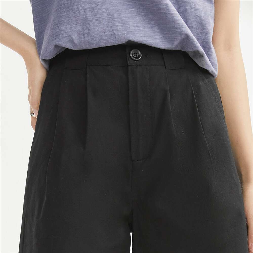 30代ファッション リラックスワイドショートパンツ