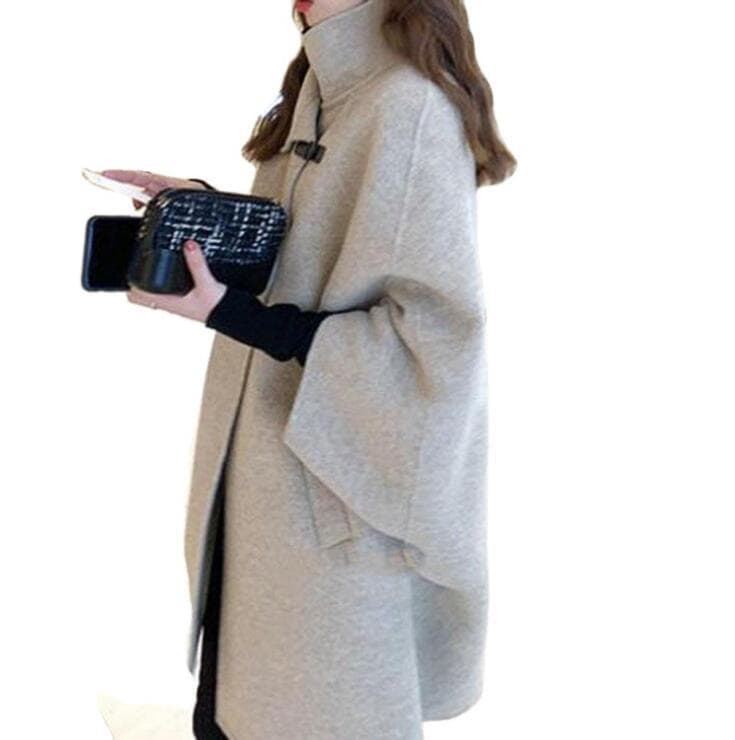30代ファッション 大人上品ラシャコート ゆったりロング丈チェスターコート