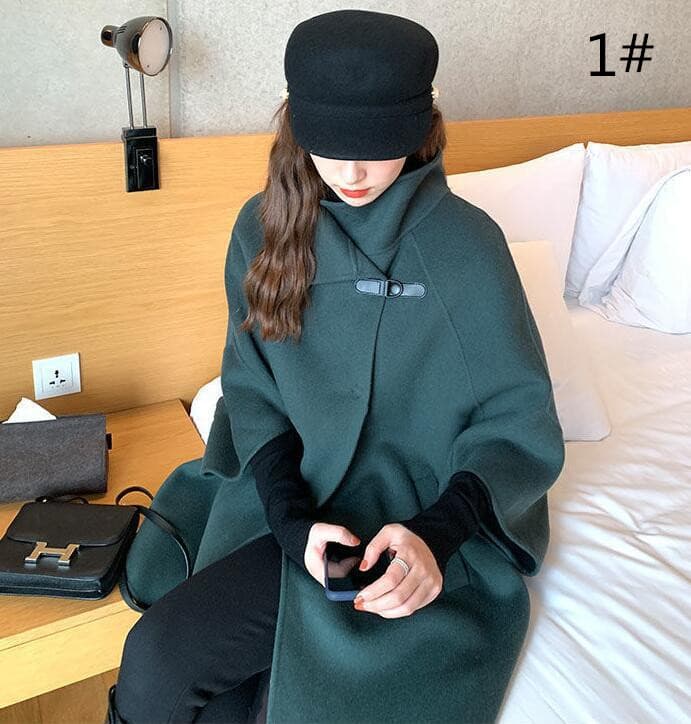 30代ファッション 大人上品ラシャコート ゆったりロング丈チェスターコート