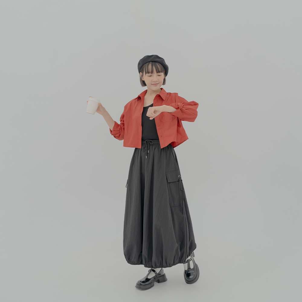 30代ファッション シンプルオーバーサイズシャツジャケット