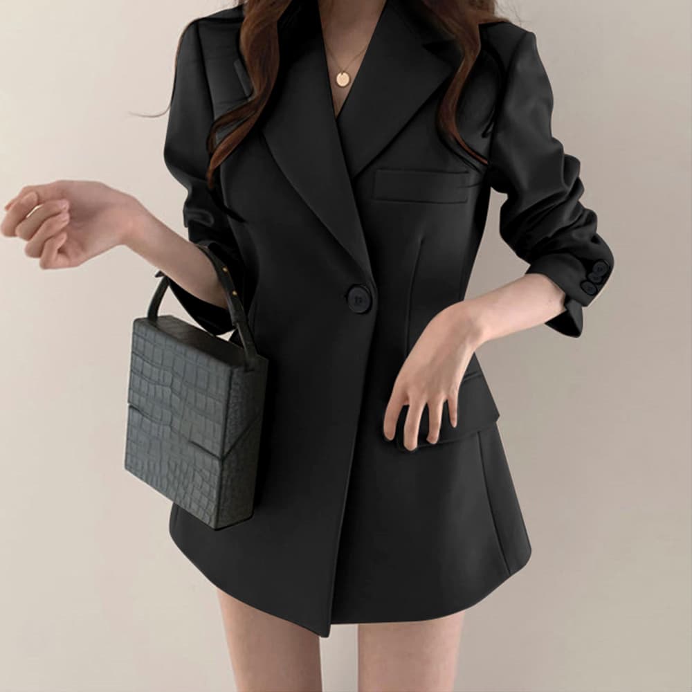 30代ファッション 大人上品テーラードジャケット長袖アウター